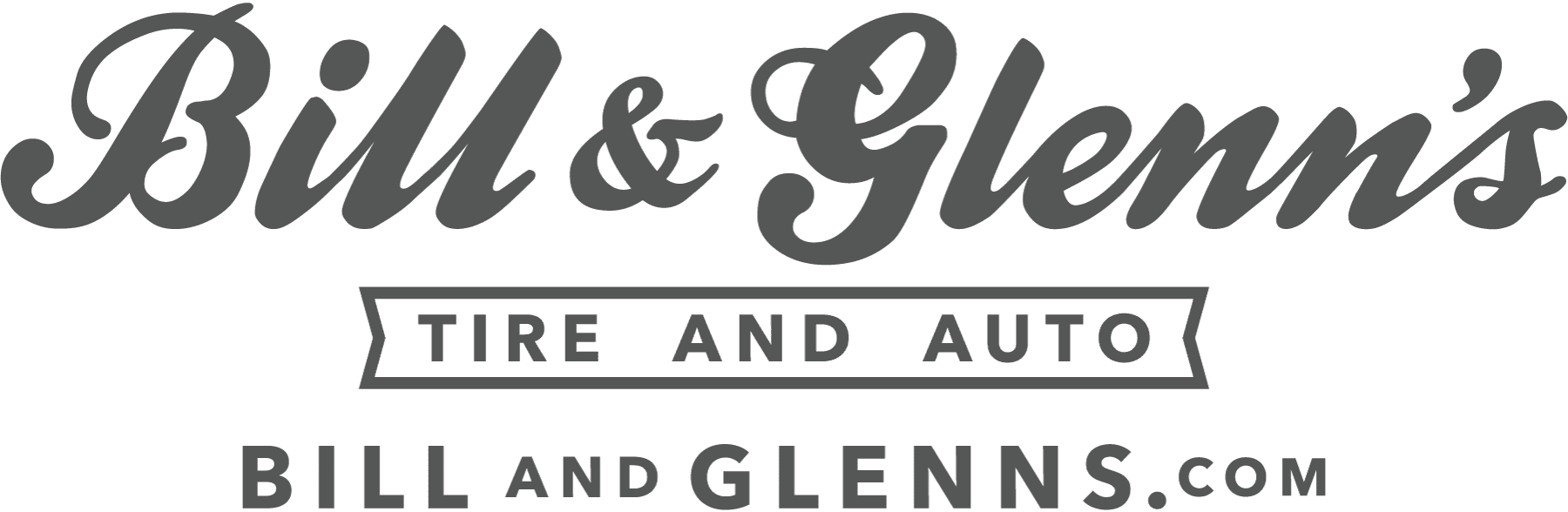 Alternative horizontal logo for Bill & Glenn's Tire and Auto
